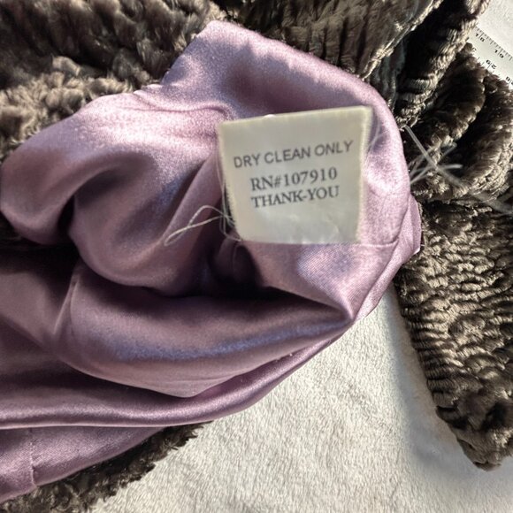 Wendy Hil Women's Long Sleeve Faux Fur Coat Jacket Collared Lined Brown Size 4 - Picture 7 of 10